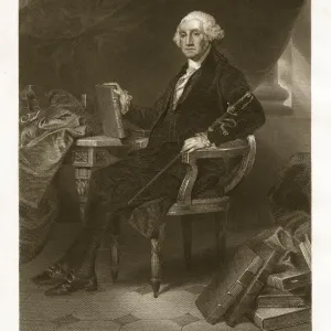 Grabado de George Washington
