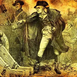 George Washington durante el asedio de Yorktown.
