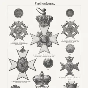 German Crosses of Merit, wood engravings, publisged in 1897