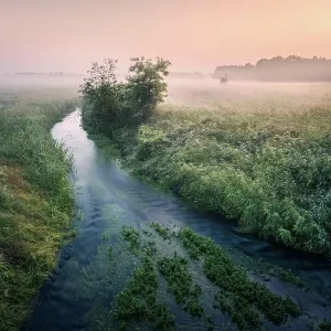 German floodplain landscape in Brandenburg on the Nuthe, Luckenwalde, Germany German floodplain landscape in Brandenburg on the Nuthe, Luckenwalde, Germany
