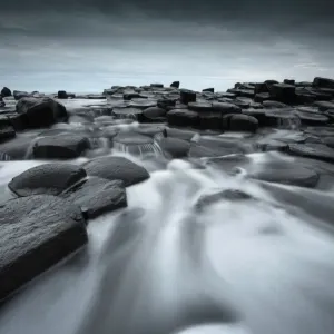 Giants Causeway flowing water Giants Causeway flowing water