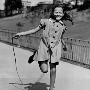 Girl jumping rope