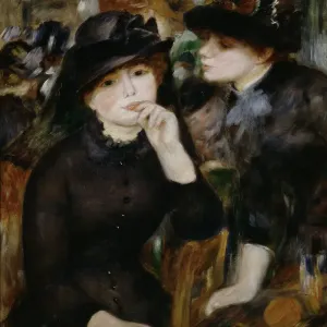 Two Girls in Black, 1880-1882. Artist: Pierre-Auguste Renoir Two Girls in Black, 1880-1882. Artist: Pierre-Auguste Renoir
