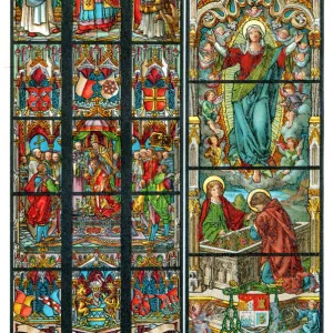 Glass art in Cathedral of Burgos and Aachen 1898