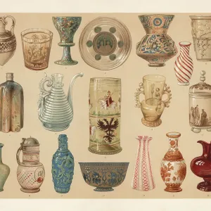 Glass art industry, lithograph, published in 1897 Glass art industry, lithograph, published in 1897