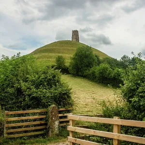 Glastonbury Tor Print featuring St Michael's Tower Glastonbury Tor Print featuring St Michael's Tower