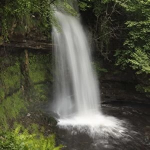 Glencar Waterfall at Glencar Lough, County Leitrim, Connacht, Ireland, Europe