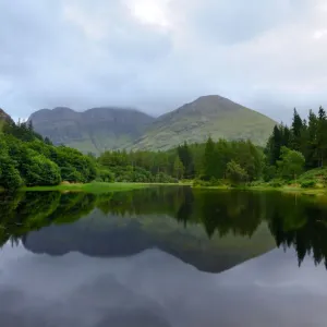 Glencoe Print - A serene Scottish landscape at dawn Glencoe Print - A serene Scottish landscape at dawn
