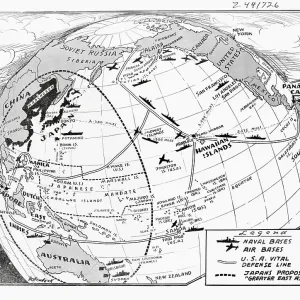 Global Illustration of Strategic Points During World War Two