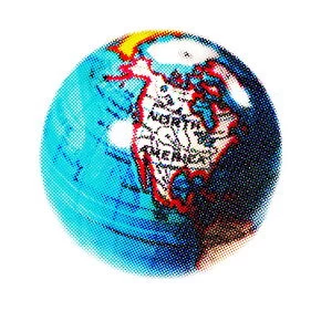Globe of Earth Featuring North America