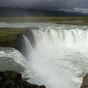 GoAzA'afoss waterfall, Godafoss, Iceland, Europe
