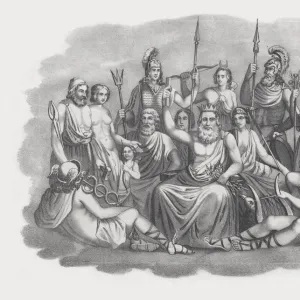 Gods of Greek Mythology, lithograph, published in 1852