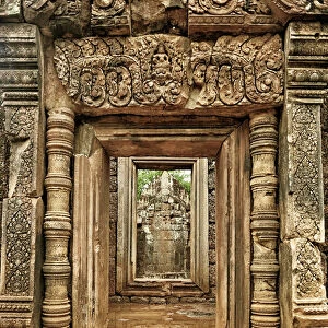 Golden doorway at Bayon Temple