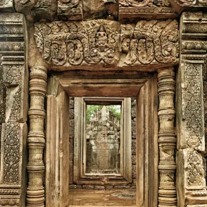 Golden doorway at Bayon Temple