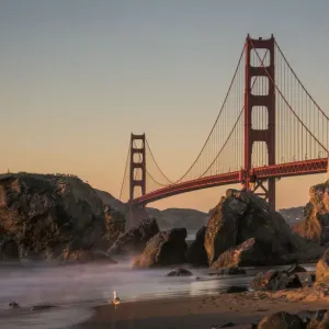 Golden Gate Bridge Print at Sunset Golden Gate Bridge Print at Sunset