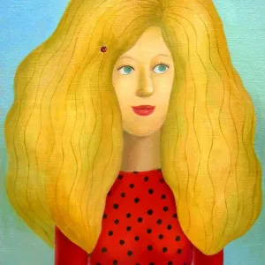 Golden hair woman Golden hair woman