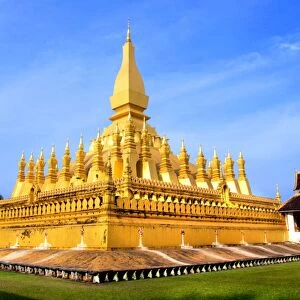 Golden Wat Thap Luang in Vientiane, Laos