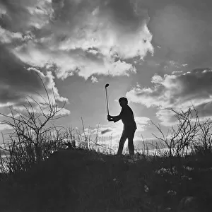 Golfer In Silhouette