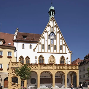 Gothic town hall, Amberg, Upper Palatinate, Bavaria, Germany, Europe, PublicGround