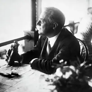 Governor Franklin D. Roosevelt Watching Horse Races Governor Franklin D. Roosevelt Watching Horse Races