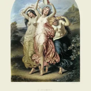 The Three Graces - L Allegro by William Edward Frost