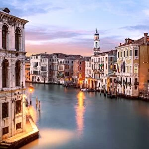 Grand Canal, Behind Rialto Bridge, Venice, Italy