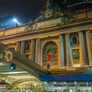 Grand Central Terminal Exterior at Night Print Grand Central Terminal Exterior at Night Print