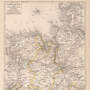 Grand Duchy of Oldenburg, litograph, published in 1877