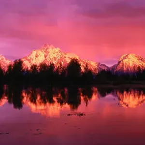 Grand Tetons at Sunset and Jenny Lake Grand Tetons at Sunset and Jenny Lake