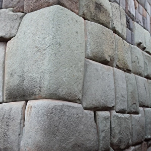 Granite blocks fit perfectly in Inca wall, Cusco
