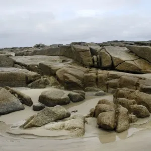 Donegal Granite Print: Foggy Tidal Scene Donegal Granite Print: Foggy Tidal Scene