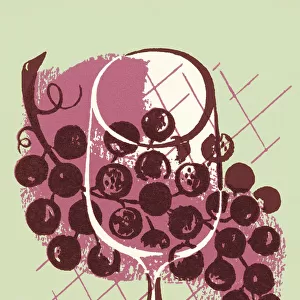 Grapes and Wine Glass