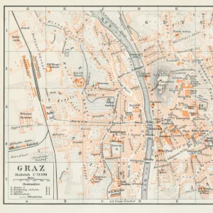 Graz Austria map 1895