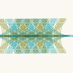 Green and Blue Line Drawing