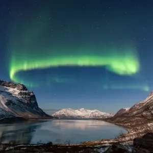 Northern Lights over Kvaløya Island Print