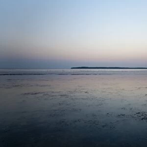 Greifswalder Bodden, Bay of Greifswald, at dusk, Greifswald, Mecklenburg-Western Pomerania, Germany, Europe
