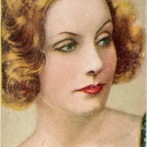 Greta Garbo, Champions of Screen & Stage, collectible Gallaher cigarette card, 1935 Greta Garbo, Champions of Screen & Stage, collectible Gallaher cigarette card, 1935