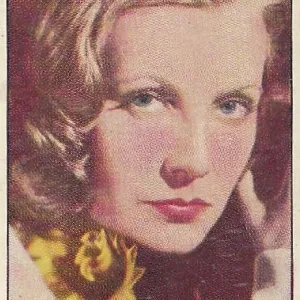 Greta Garbo, Famous Film Stars series, collectible tobacco card, 1935 Greta Garbo, Famous Film Stars series, collectible tobacco card, 1935