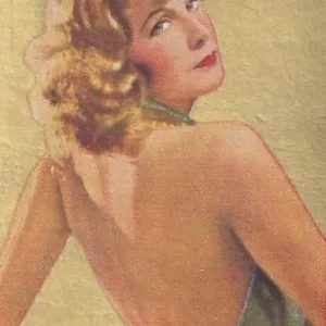 Greta Garbo, Movie Stars series, collectible cigarette card, 1934 Greta Garbo, Movie Stars series, collectible cigarette card, 1934