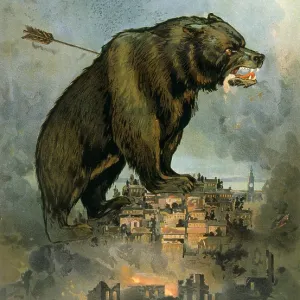 Grizzly Bear Over San Francisco Print, 1907 Grizzly Bear Over San Francisco Print, 1907