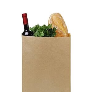 Grocery bag full of groceries