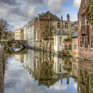 The Groenerei Canal, Bruges, Belgium The Groenerei Canal, Bruges, Belgium