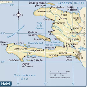 Haiti country map