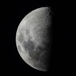 Half Moon Close-Up Lunar Crater Print Half Moon Close-Up Lunar Crater Print