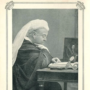 Halftone portrait of Queen Victoria