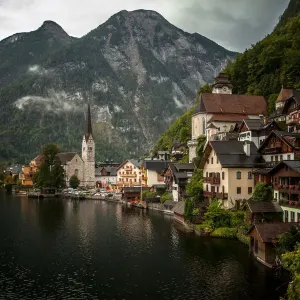 Hallstatt Village Print, Upper Austria Hallstatt Village Print, Upper Austria
