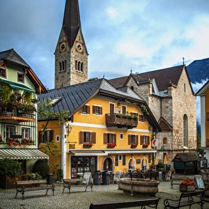 Hallstatt cathedral and town