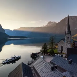 Hallstatt in morning time, Austria Hallstatt in morning time, Austria