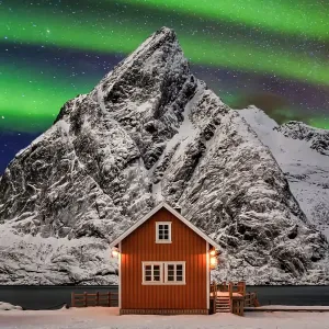 Hamnoy Northern Lights Lofoten Norway Winter Hamnoy Northern Lights Lofoten Norway Winter