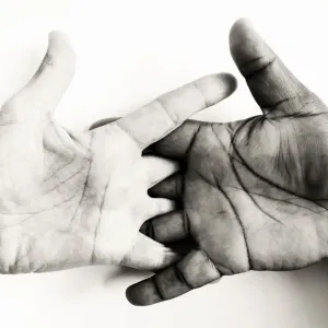 Two hands, of different skin colors, symbolizing brotherhood Two hands, of different skin colors, symbolizing brotherhood